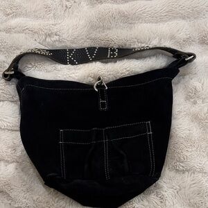 Tylie Malibu Black Suede Hobo Bag